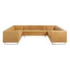 BONNIE & CLYDE U-SHAPED SECTIONAL LEATHER SOFA