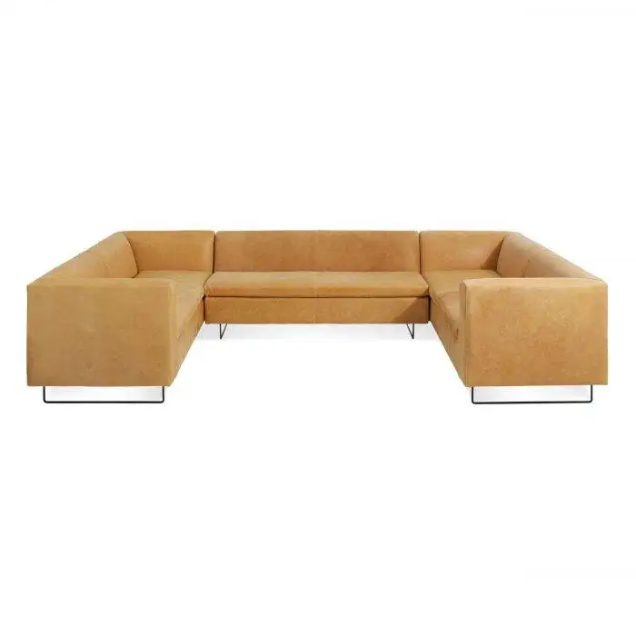 BONNIE & CLYDE U-SHAPED SECTIONAL LEATHER SOFA 1 BONNIE & CLYDE U-SHAPED SECTIONAL LEATHER SOFA