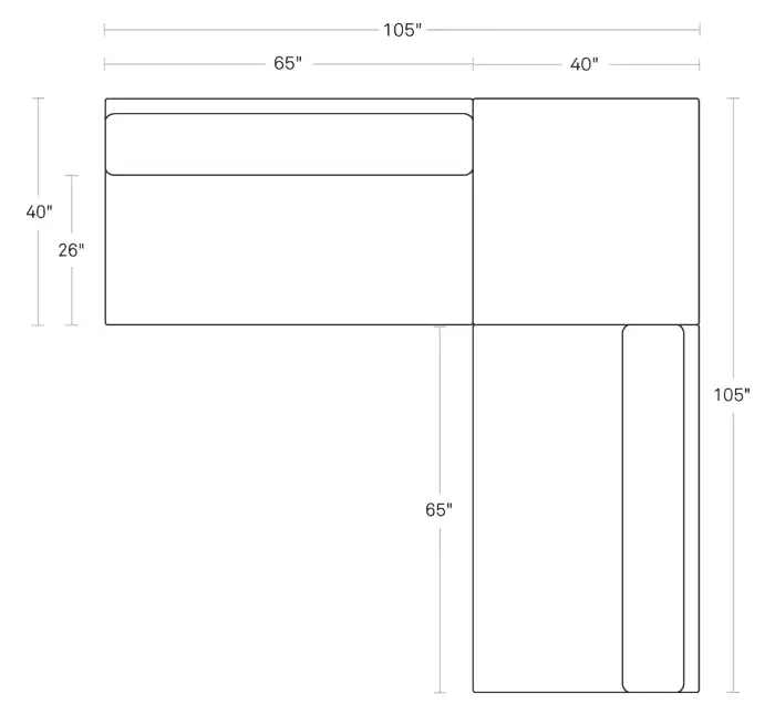 SUNDAY L SECTIONAL SOFA – SMALL 4 SUNDAY L SECTIONAL SOFA – SMALL - Image 4