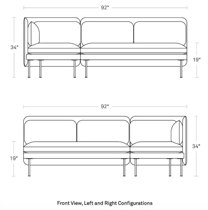 BLOKE ARMLESS SOFA WITH CHAISE 14 BLOKE ARMLESS SOFA WITH CHAISE - Image 14