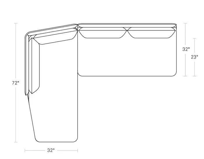 BLOKE ARMLESS SOFA WITH CHAISE 15 BLOKE ARMLESS SOFA WITH CHAISE - Image 15