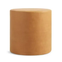 BUMPER SMALL LEATHER OTTOMAN