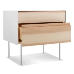 CLAD NIGHTSTAND -Cheap Chairs Shop cd1 ntdstd hk clad nightstand hickory white 34 open.2x 3 700x700 1