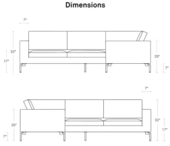 NEW STANDARD SECTIONAL SOFA – SMALL -Cheap Chairs Shop newsmall 700x604 1