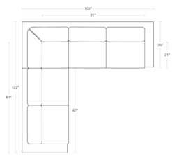 NEW STANDARD SECTIONAL SOFA – SMALL -Cheap Chairs Shop newsmall2 700x639 1