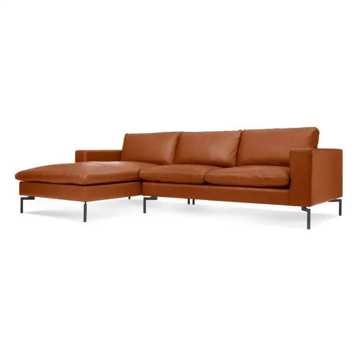 NEW STANDARD LEATHER SOFA W/ CHAISE 2 NEW STANDARD LEATHER SOFA W/ CHAISE - Image 2