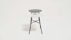 PEGGY SIDE TABLE – QUARTZ -Cheap Chairs Shop peggy side table white blk marble side 01 700x393 1