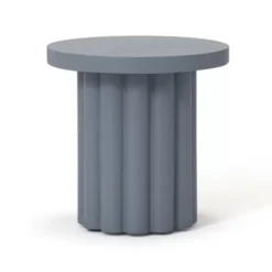 SCULPTURAL FLUTED END TABLE