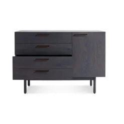 SHALE 4 DRAWER / 1 DOOR CREDENZA -Cheap Chairs Shop shale 4 drawer 1 door modern storage cabinet smoke open drawer 700x700 1