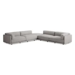 SUNDAY BACKLESS L SECTIONAL SOFA 13 SUNDAY BACKLESS L SECTIONAL SOFA -Cheap Chairs Shop sn1 nbksec gy 34 fronthigh sunday backless l agnew grey 2 700x700 1