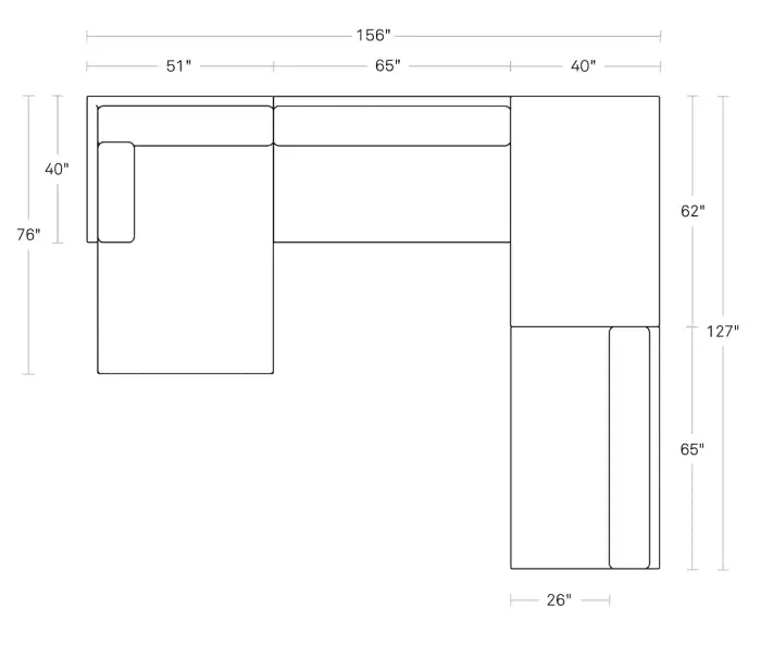 SUNDAY J SECTIONAL SOFA W/ CHAISE 5 SUNDAY J SECTIONAL SOFA W/ CHAISE - Image 5