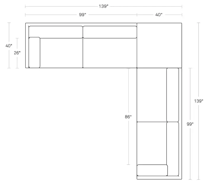 SUNDAY BACKLESS L SECTIONAL SOFA 8 SUNDAY BACKLESS L SECTIONAL SOFA - Image 8
